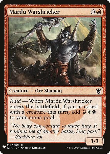 Mardu Warshrieker, Magic card PLST KTK-117 — The List set