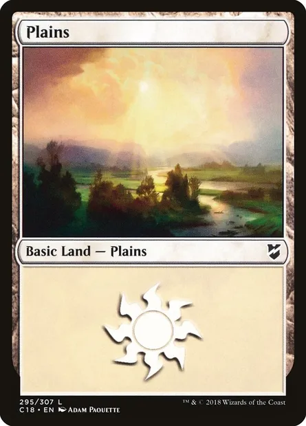Plains, Magic card C18 295 — Commander 2018 set