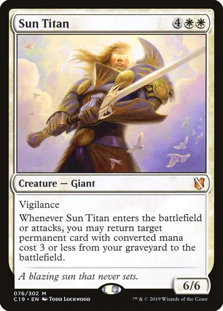 Sun Titan, Magic card C19 76 — Commander 2019 set
