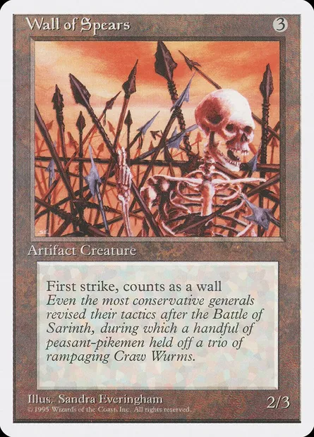Mur de lances, carte Magic 4ED 356 — extension Quatrième Edition