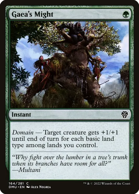 Gaea's Might, Magic card DMU 164 — Dominaria United set