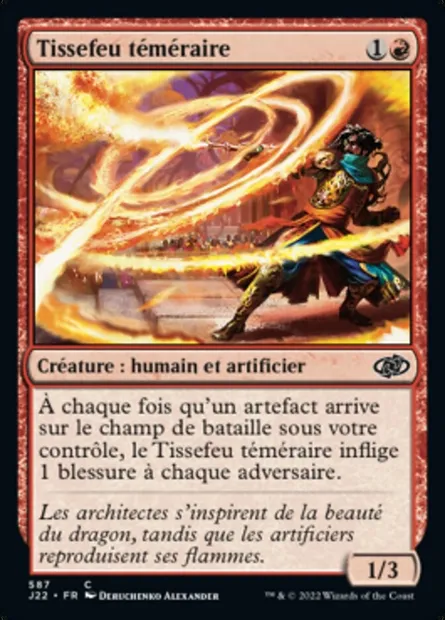 Tissefeu téméraire, carte Magic J22 587 — extension Jumpstart 2022