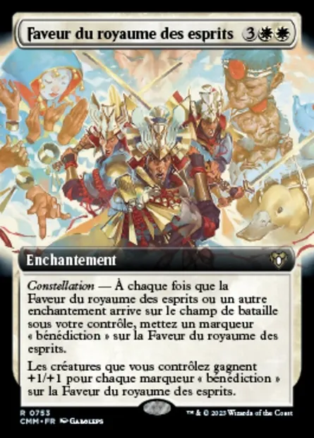 Faveur du royaume des esprits, carte Magic CMM 753 — extension Commander Masters