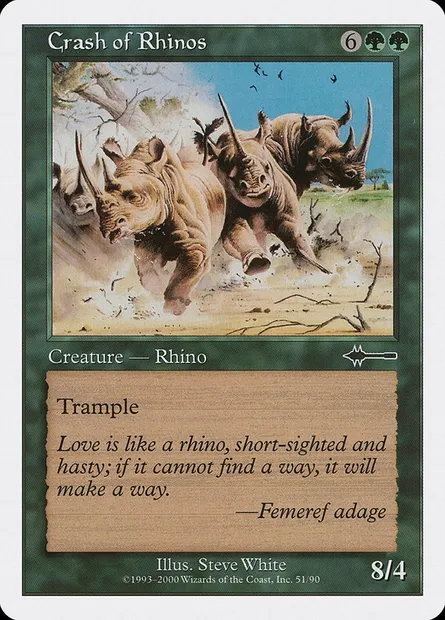 Déferlante de rhinocéros, carte Magic BTD 51 — extension Beatdown Box Set