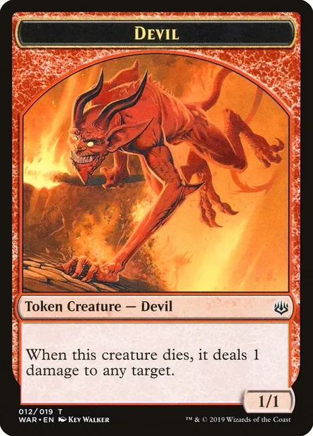Devil, Magic card TWAR 12 — War of the Spark Tokens set