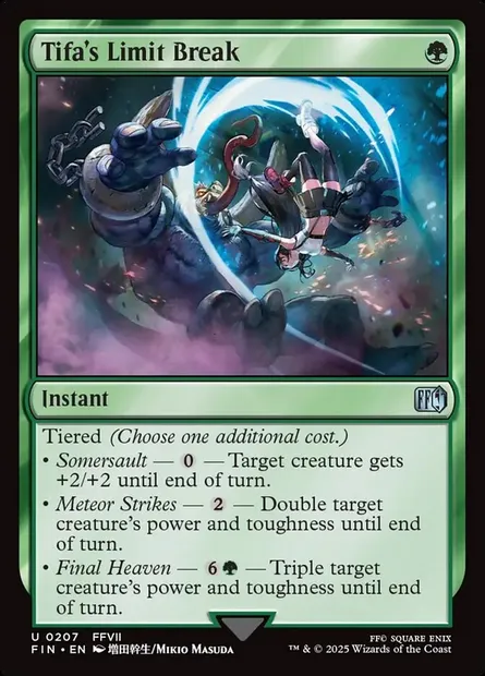 Tifa's Limit Break, Magic card FIN 207 — Final Fantasy set