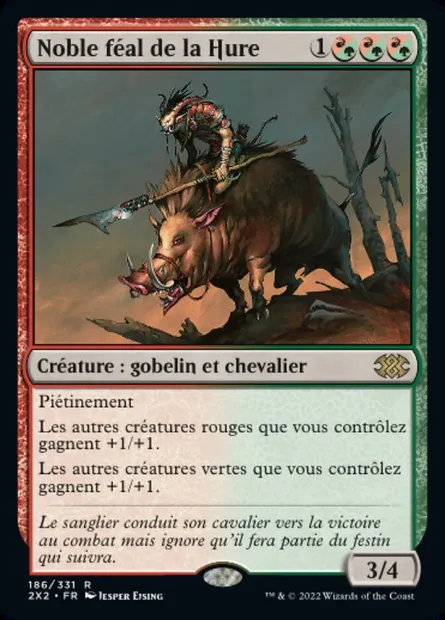 Noble féal de la Hure, carte Magic 2X2 186 — extension Double Masters 2022