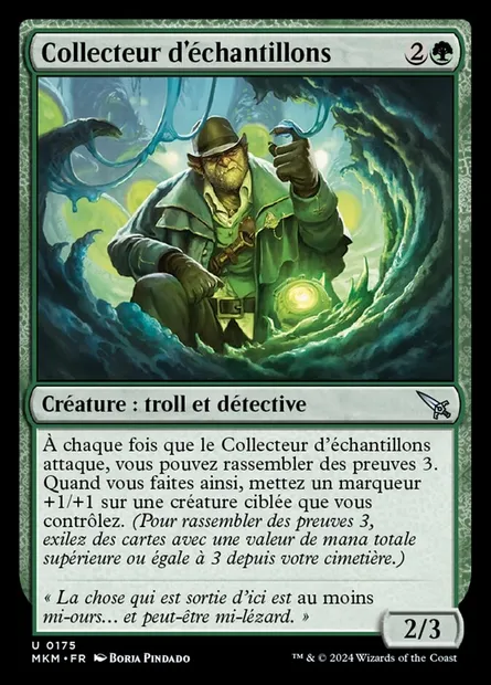 Collecteur d'échantillons, carte Magic MKM 175 — extension Murders at Karlov Manor