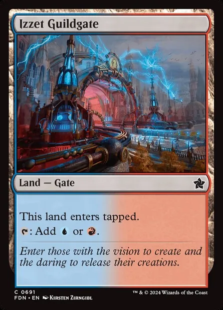 Izzet Guildgate, Magic card FDN 691 — Foundations set