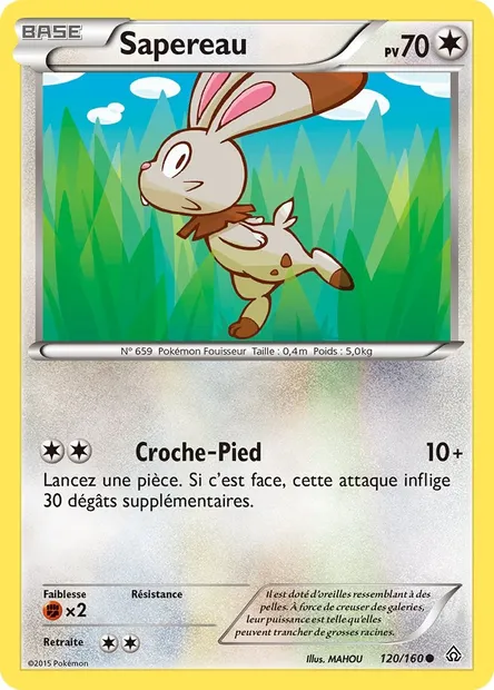 Sapereau, carte Pokémon PRC 120 — extension Primo-Choc