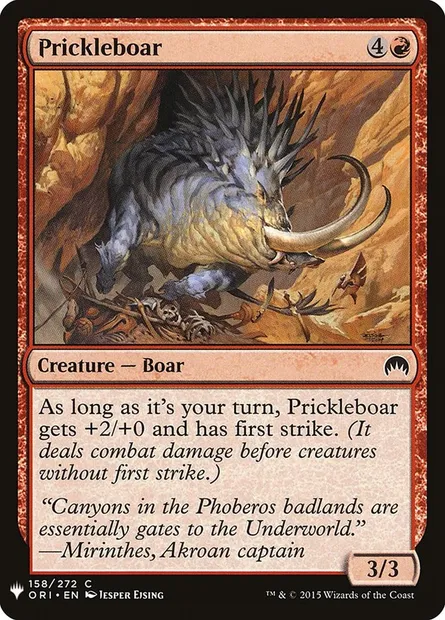 Sanglierpic, carte Magic PLST ORI-158 — extension The List