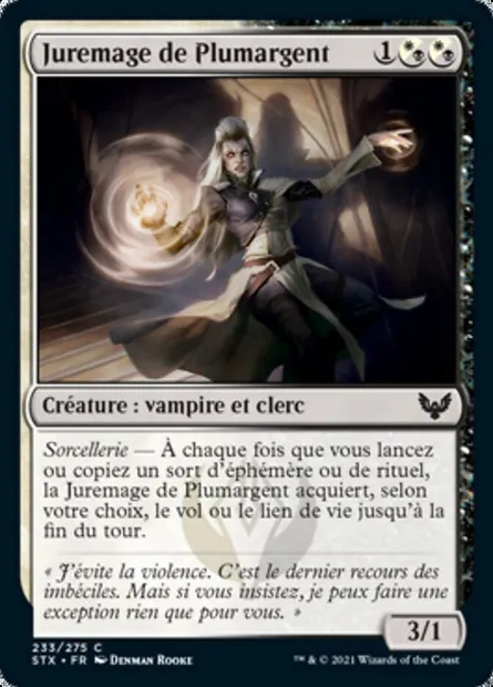 Juremage de Plumargent, carte Magic STX 233 — extension Strixhaven: l'Académie des Mages