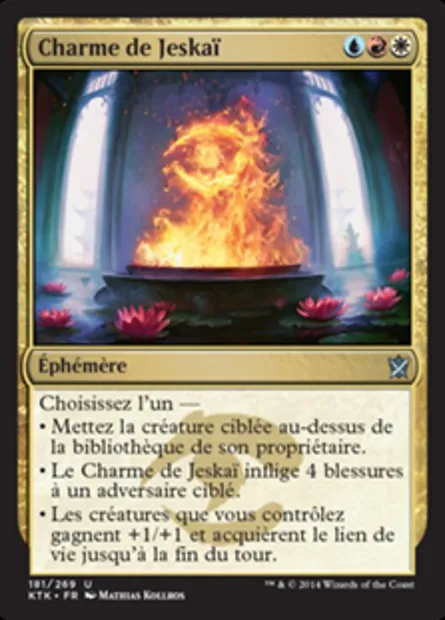 Charme de Jeskaï, carte Magic KTK 181 — extension Les Khans de Tarkir