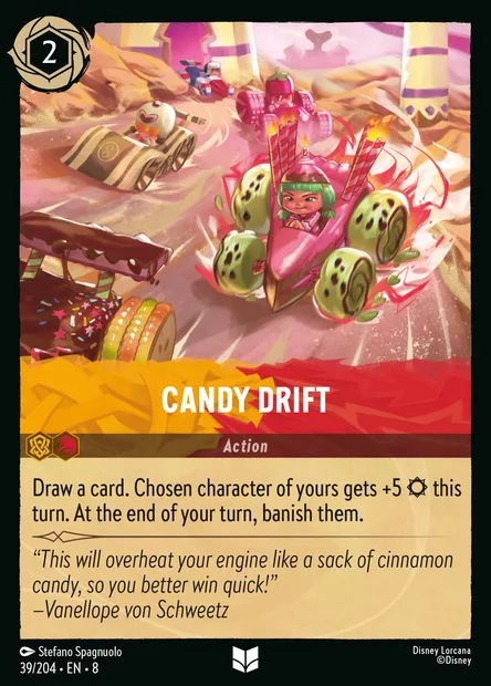 Candy Drift, Disney Lorcana card CH8-039 — The Reign of Jafar set