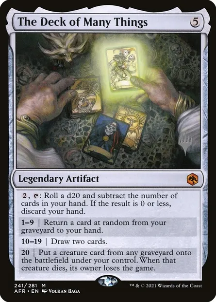 The Deck of Many Things, Magic card PAFR 241p — Adventures in the Forgotten Realms Promos set