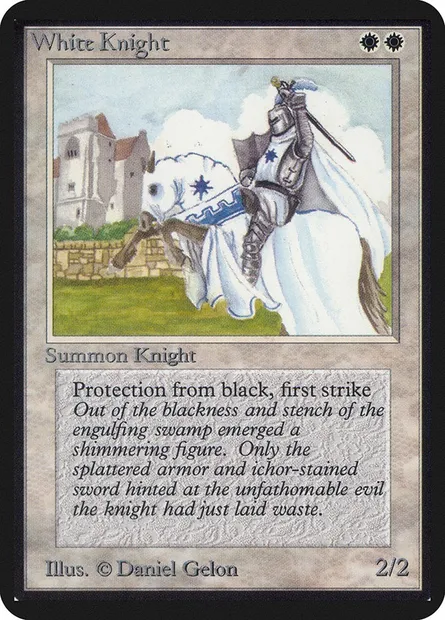 White Knight, Magic card LEA 43 — Limited Edition Alpha set