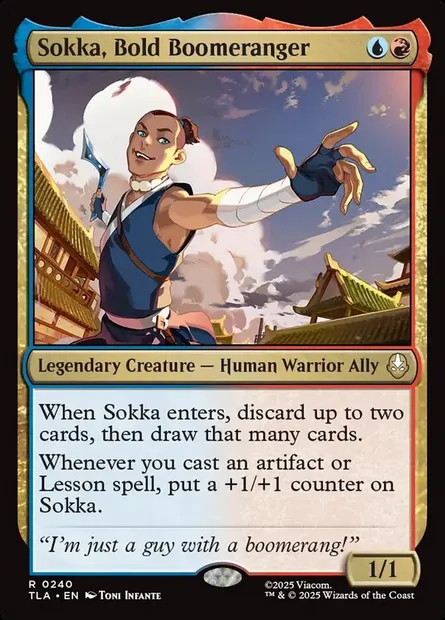 Sokka, Bold Boomeranger, Magic card TLA 240 — Avatar: The Last Airbender set