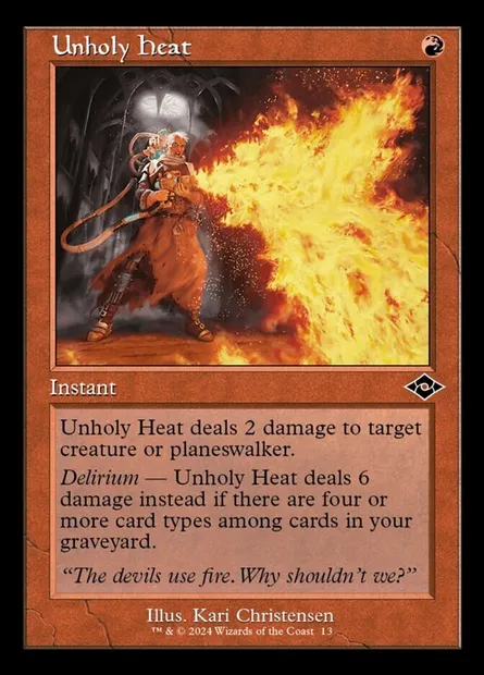 Chaleur impie, carte Magic H2R 13 — extension Modern Horizons 2 Timeshifts