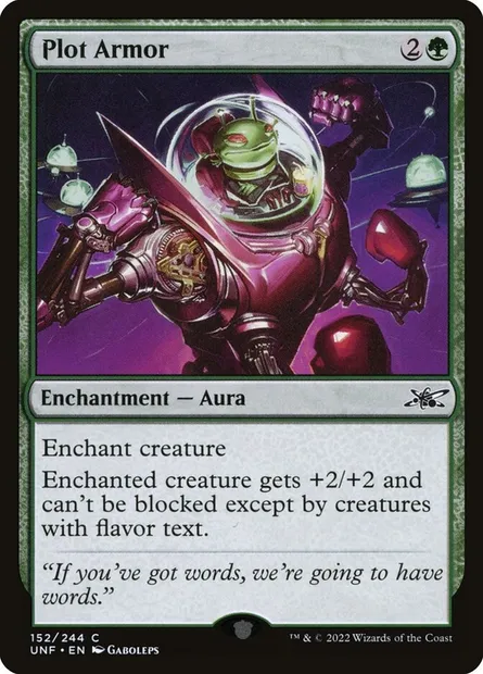 Plot Armor, Magic card UNF 152 — Unfinity set