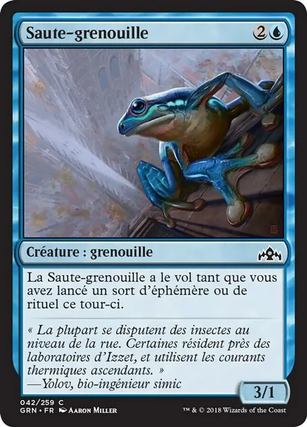 Saute-grenouille, carte Magic GRN 42 — extension Les Guildes de Ravnica