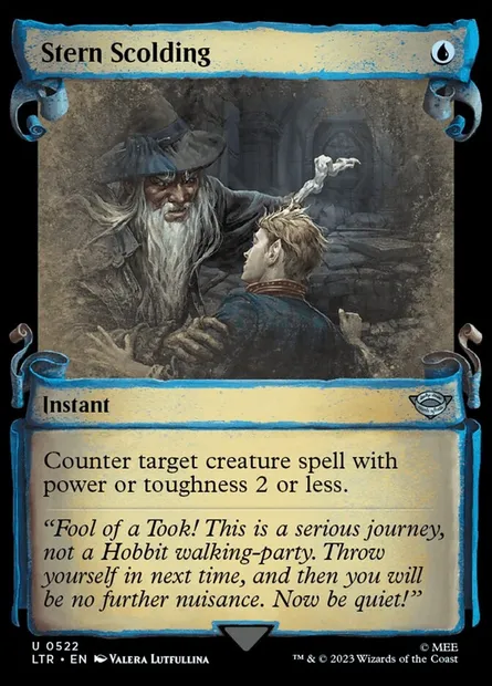 Stern Scolding, Magic card LTR 522 — The Lord of the Rings: Tales of Middle-earth set
