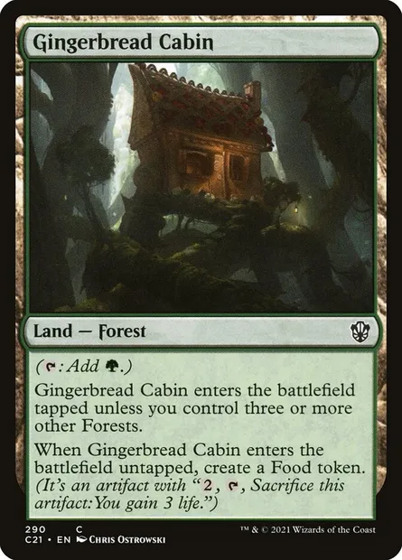 Gingerbread Cabin, Magic card C21 290 — Commander 2021 set