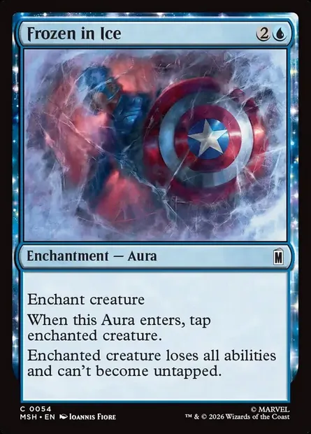 Frozen in Ice, Magic card MSH 54 — Marvel Super Heroes set