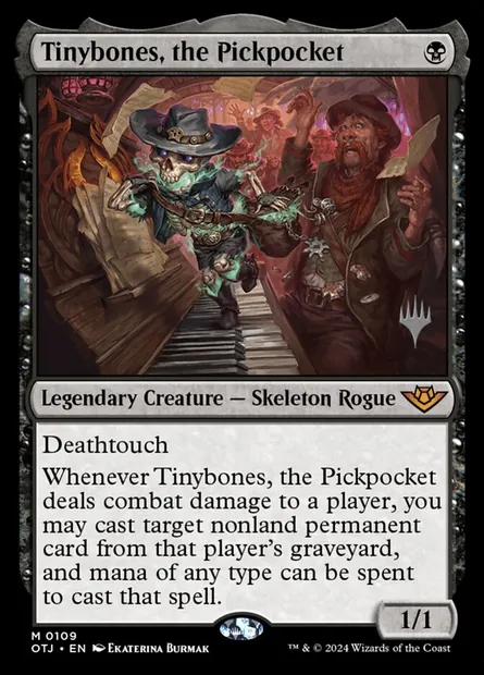 Tinybones, the Pickpocket, Magic card POTJ 109p — Outlaws of Thunder Junction Promos set