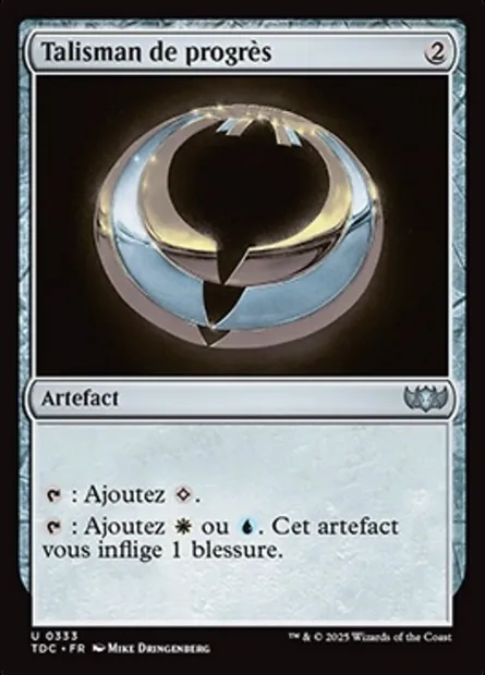 Talisman de progrès, carte Magic TDC 333 — extension Tarkir: Dragonstorm Commander