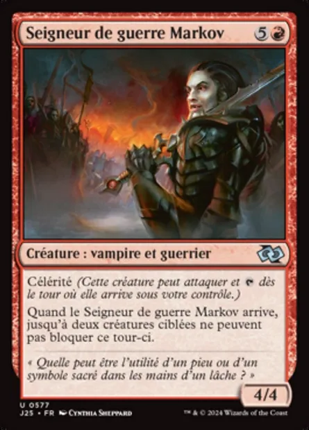 Seigneur de guerre Markov, carte Magic J25 577 — extension Foundations Jumpstart
