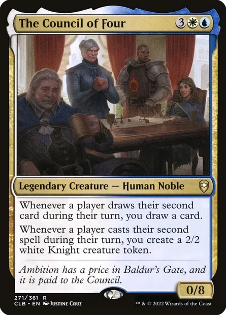 The Council of Four, Magic card CLB 271 — Commander Legends: Battle for Baldur's Gate set