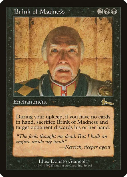 Brink of Madness, Magic card ULG 50 — Urza's Legacy set