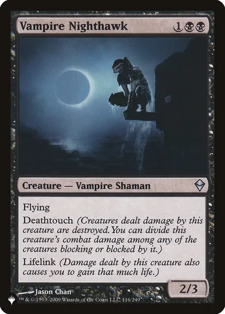 Vampire Nighthawk, Magic card PLST ZEN-116 — The List set