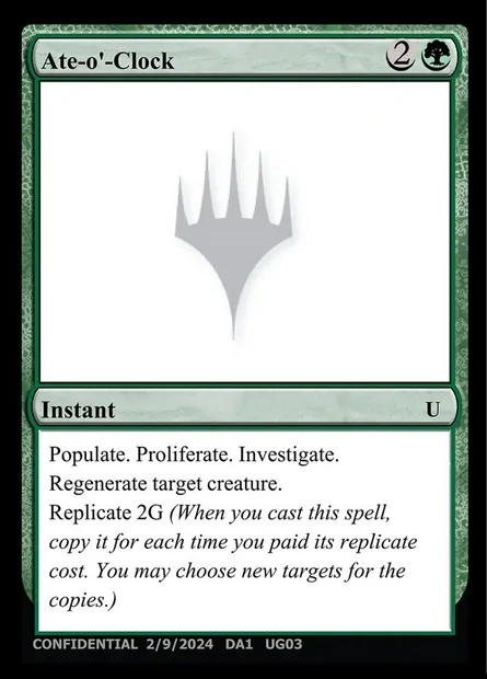 Ate-o'-Clock, carte Magic UNK UG03a — extension Unknown Event