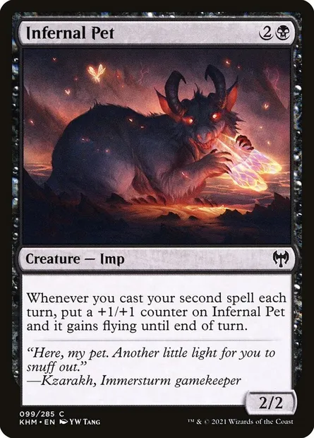 Infernal Pet, Magic card KHM 99 — Kaldheim set