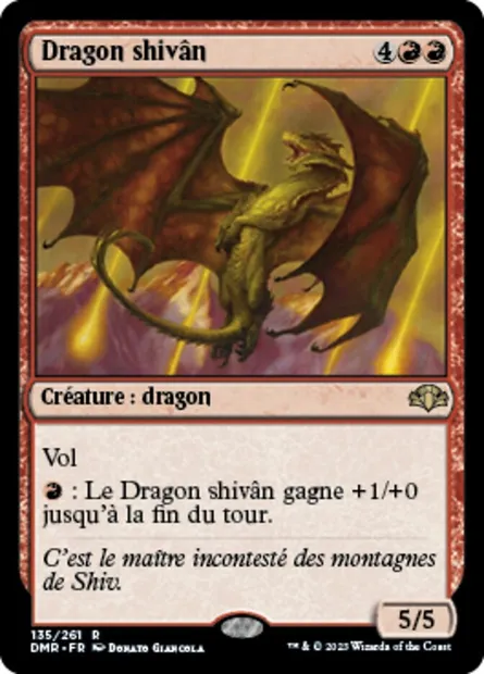 Dragon shivân, carte Magic DMR 135 — extension Dominaria Remastered