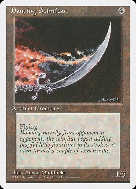 Dancing Scimitar, Magic card 4ED 313 — Fourth Edition set