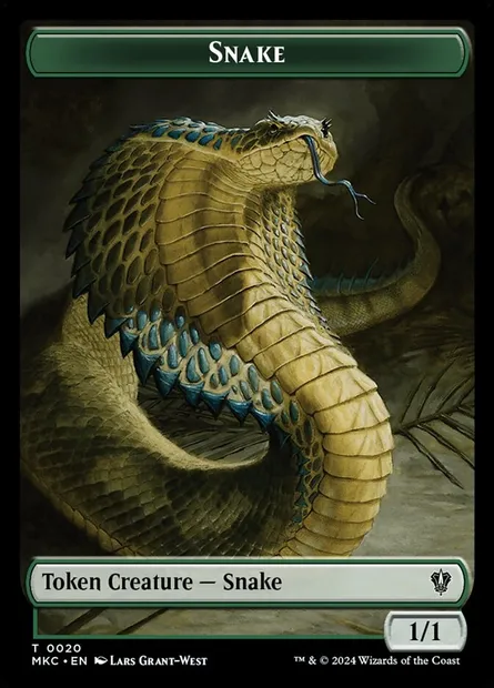 Snake, Magic card TMKC 20 — Murders at Karlov Manor Commander Tokens set