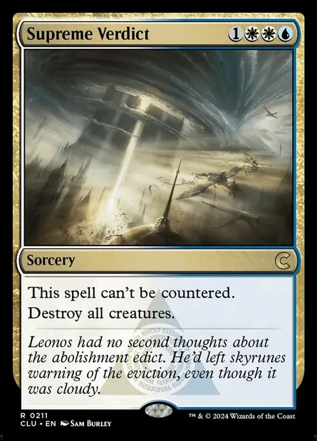 Supreme Verdict, Magic card CLU 211 — Ravnica: Clue Edition set