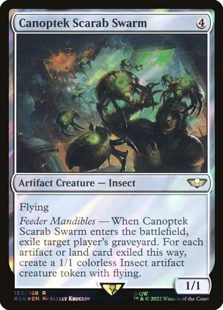 Nuée de scarabées Canoptek, carte Magic 40K 150★ — extension Warhammer 40,000 Commander