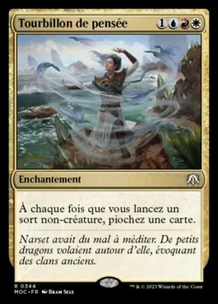Tourbillon de pensée, carte Magic MOC 344 — extension March of the Machine Commander