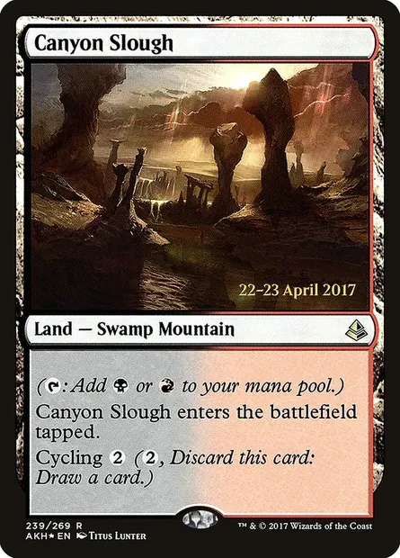 Canyon Slough, Magic card PAKH 239s — Amonkhet Promos set