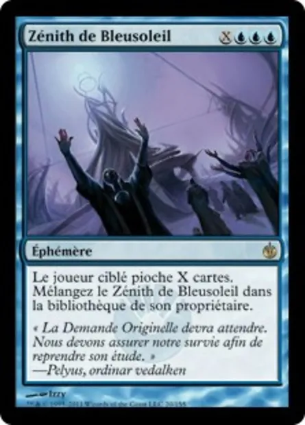 Zénith de Bleusoleil, carte Magic MBS 20 — extension Mirrodin assiégé