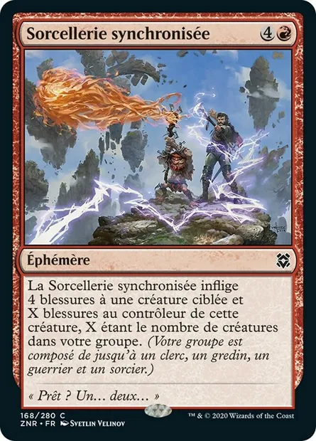 Sorcellerie synchronisée, carte Magic ZNR 168 — extension Renaissance de Zendikar