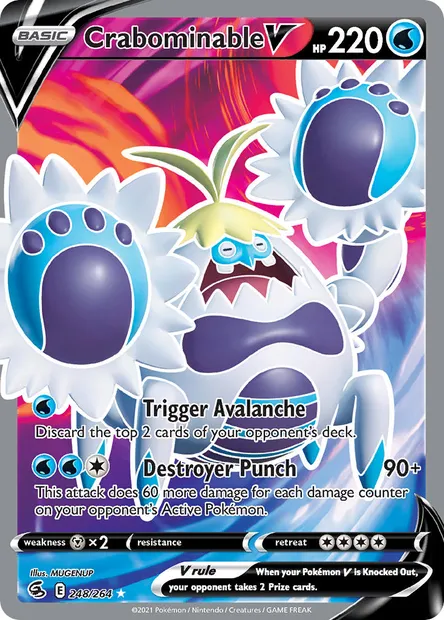 Crabominable V, Pokémon card FST 248 — Fusion Strike set