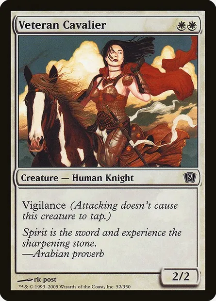 Veteran Cavalier, Magic card 9ED 52★ — Ninth Edition set