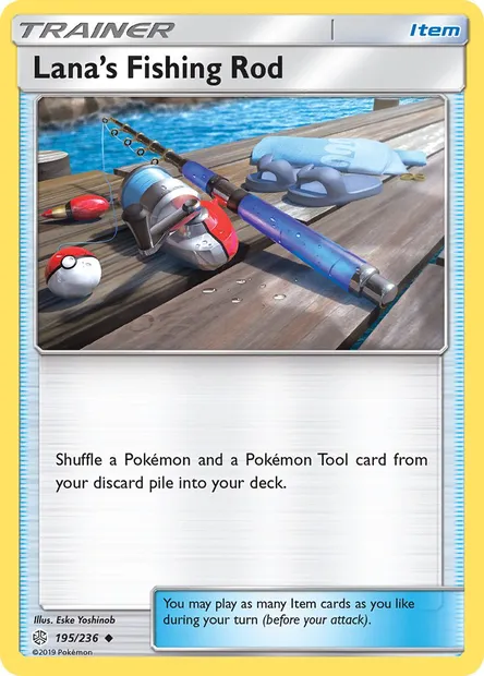 Lana’s Fishing Rod, Pokémon card CEC 195 — Cosmic Eclipse set