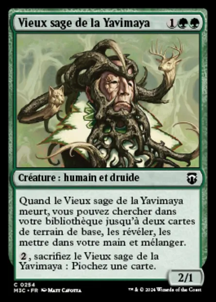 Vieux sage de la Yavimaya, carte Magic M3C 254 — extension Modern Horizons 3 Commander