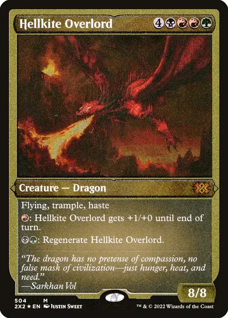 Hellkite Overlord, Magic card 2X2 504 — Double Masters 2022 set