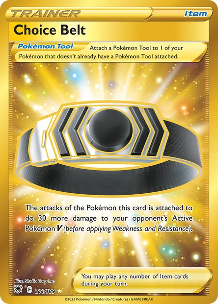 Choice Belt, Pokémon card ASR 211 — Astral Radiance set